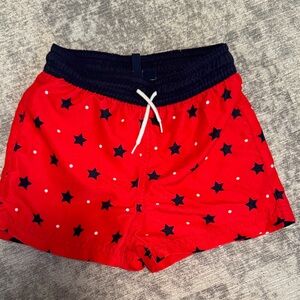 Janie and Jack Red Star Swim Trunks, 18-24M